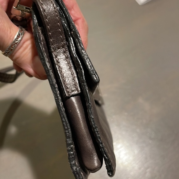 Prune Vintage Leather Wristlet / Small Purse / Clutch / Small Handbag - Picture 10 of 14